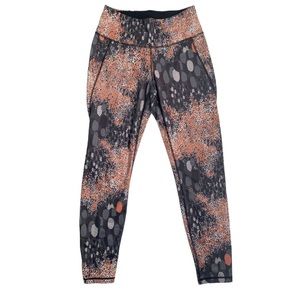 *H&M Sport Workout Leggings Orange Black Gray Small Athletic Fitness Casual
